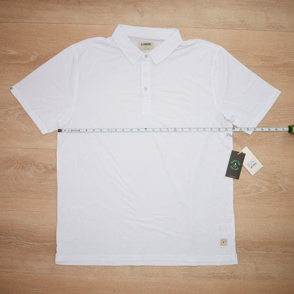 Linksoul Men's Delray White Polo - Size XXL - Picture 3 of 6